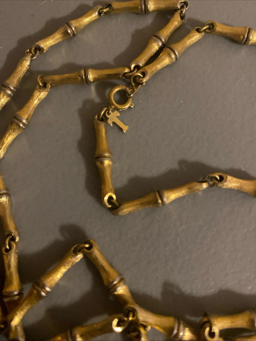 Vintage Trifari Bamboo Link Necklace